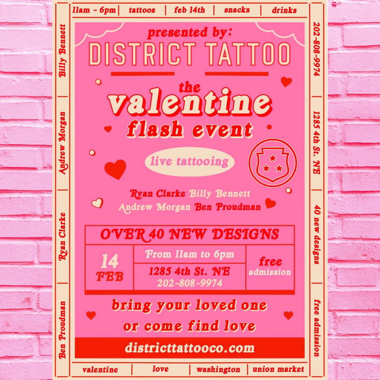 Image for District Tattoo Co Presents: The Valentine Flash Event